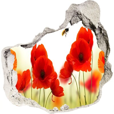 Fototapeta nálepka na zeď Květinový ráj s včelou