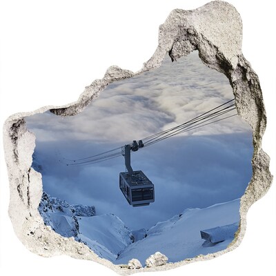Díra 3D ve zdi nálepka Kasprov vrch