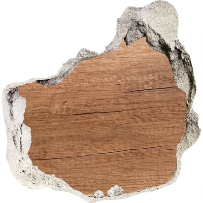 Fototapeta díra na zeď Poškozená zeď s dřevěnou deskou