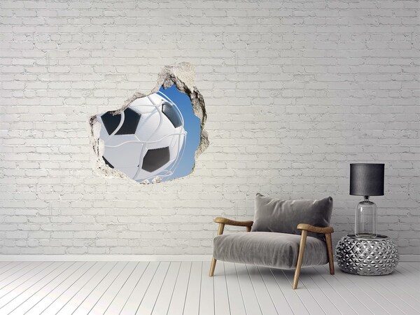 Fototapeta díra na zeď 3D Fotbal za letu