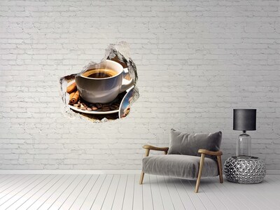Nálepka 3D díra samolepící Šálek kávy