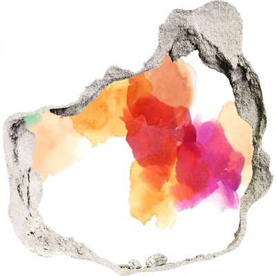 Fototapeta díra na zeď Barevná díra ve zdi