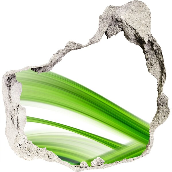 Díra 3D fototapeta nálepka Zelená louka skrz díru ve zdi