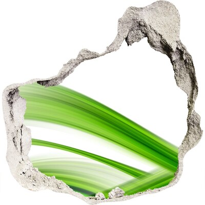 Díra 3D fototapeta nálepka Zelená louka skrz díru ve zdi