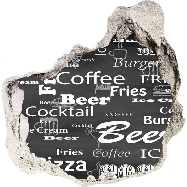 Fototapeta díra na zeď Kulinářský chaos v díře