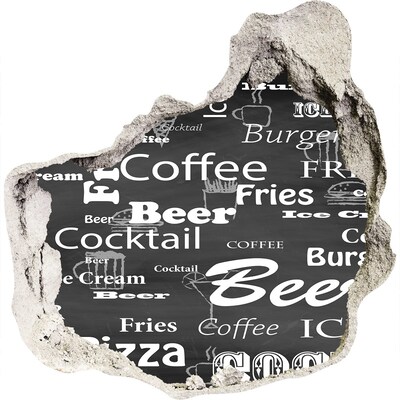 Fototapeta díra na zeď Kulinářský chaos v díře