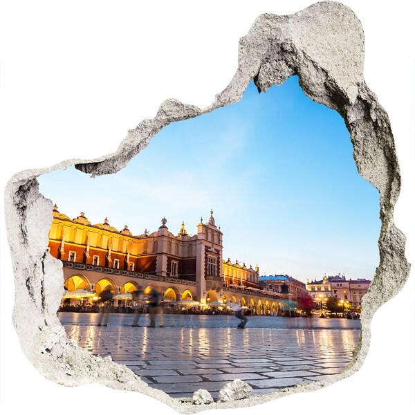 Fototapeta díra na zeď Krakov při západu slunce