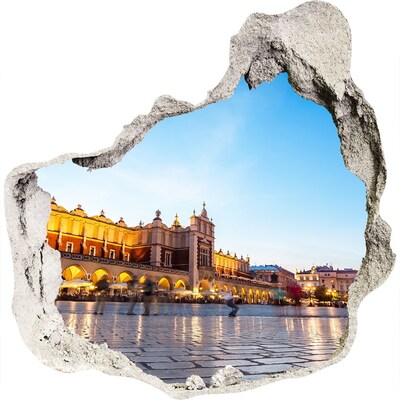 Fototapeta díra na zeď Krakov při západu slunce