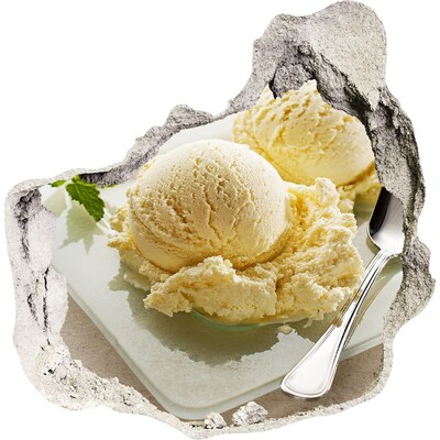 Nálepka 3D díra na zeď Ledový ráj