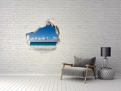 Díra 3D ve zdi na stěnu Výhled na oceán