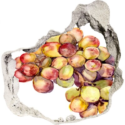 Nálepka 3D díra samolepící Ovoce v díře ve zdi