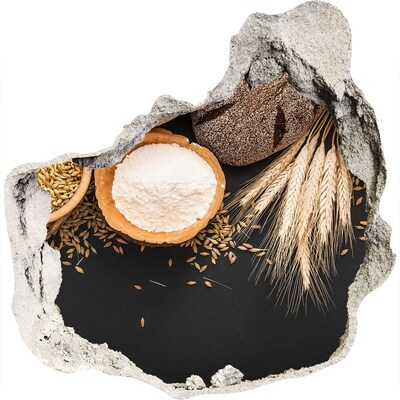 Nálepka 3D díra na zeď Kuchyně plná ingrediencí