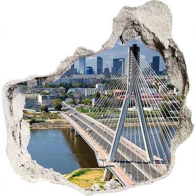 Fototapeta díra na zeď Most ve Varšavě