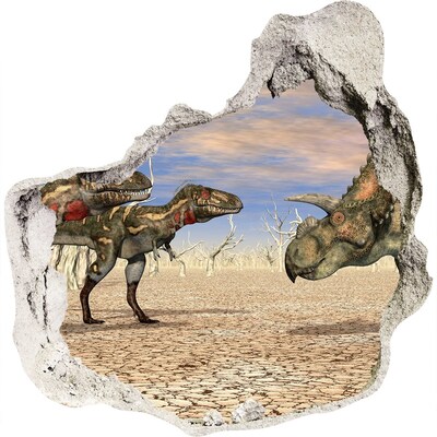 Díra 3D fototapeta nálepka Dinozaury