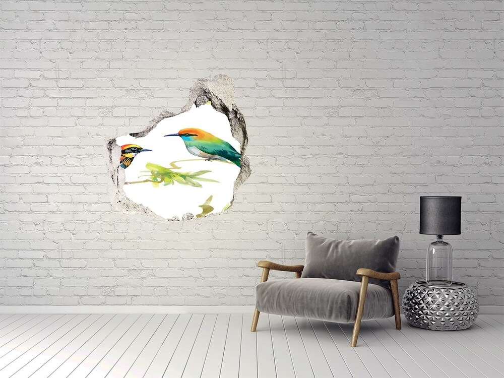 Díra 3D fototapeta na stěnu Egzotičtí ptáci