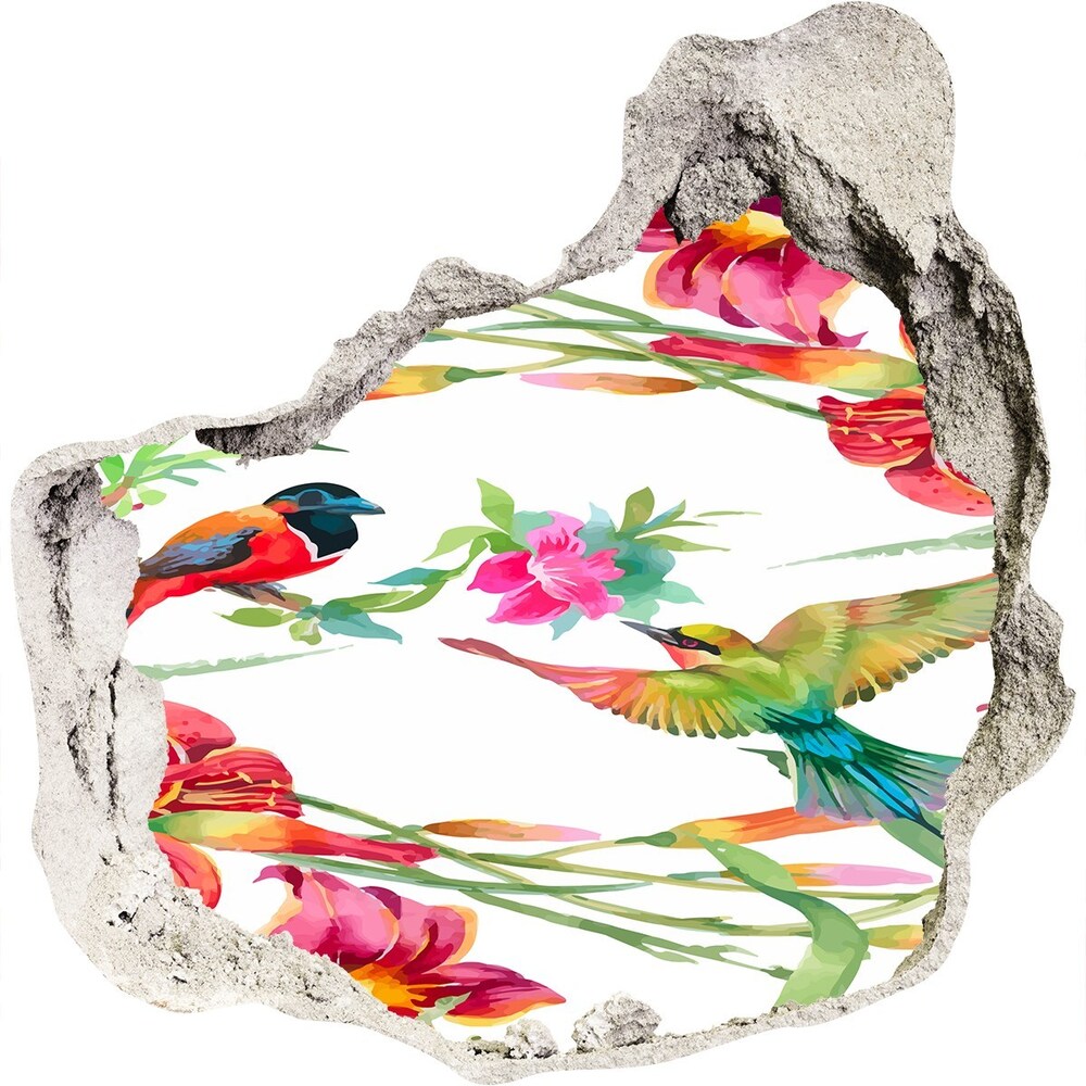 Díra 3D fototapeta nálepka Egzotičtí ptáci