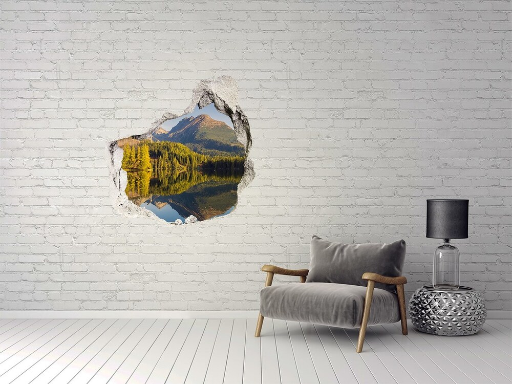 Díra 3D ve zdi nálepka Panorama Tater