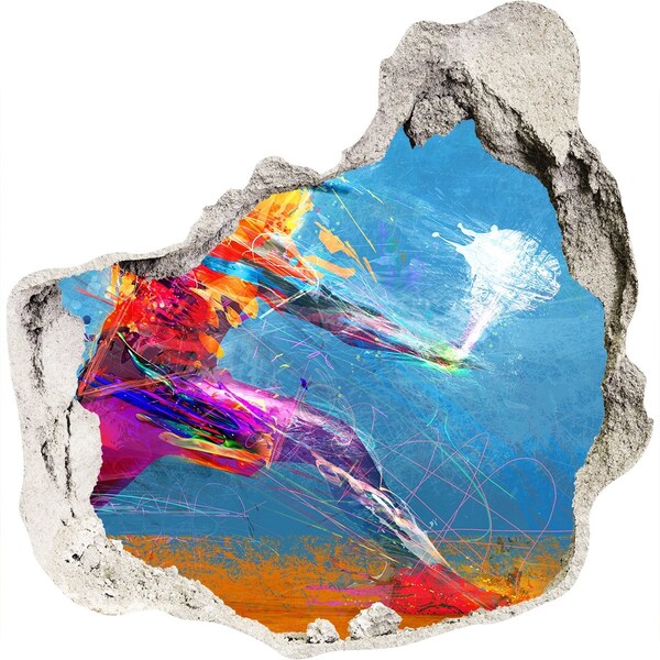 Fototapeta díra na zeď 3D Ponoření do barev