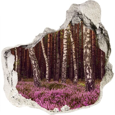 Díra 3D ve zdi na stěnu Lesní oáza v díře