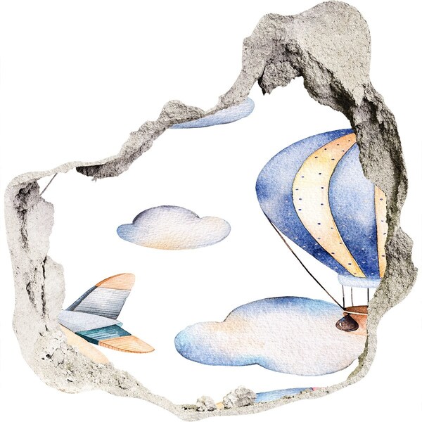 Fototapeta nálepka na zeď Let balónem nad mraky