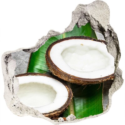 Nálepka díra na zeď Kokosové poklady v srdci džungle