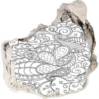 Nálepka 3D díra na zeď Barevný svět v díře