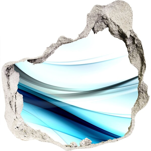 Díra 3D fototapeta nálepka Vlna v modré