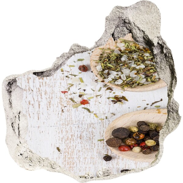 Nálepka 3D díra na zeď Výbuch koření