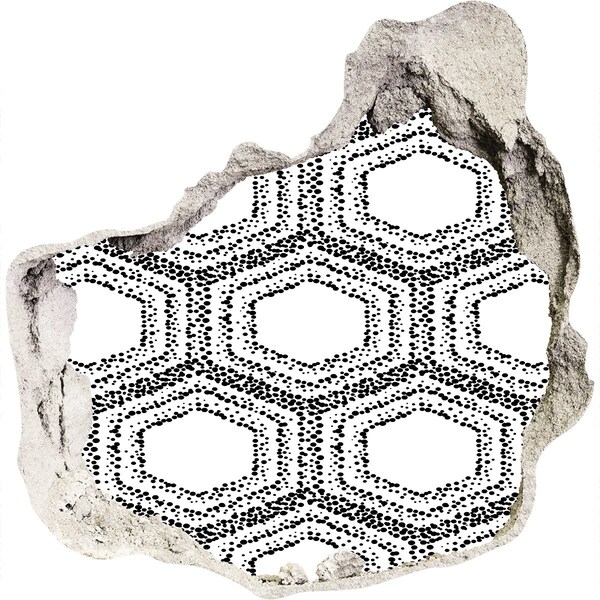 Fototapeta díra na zeď Geometrický vzor na zdi
