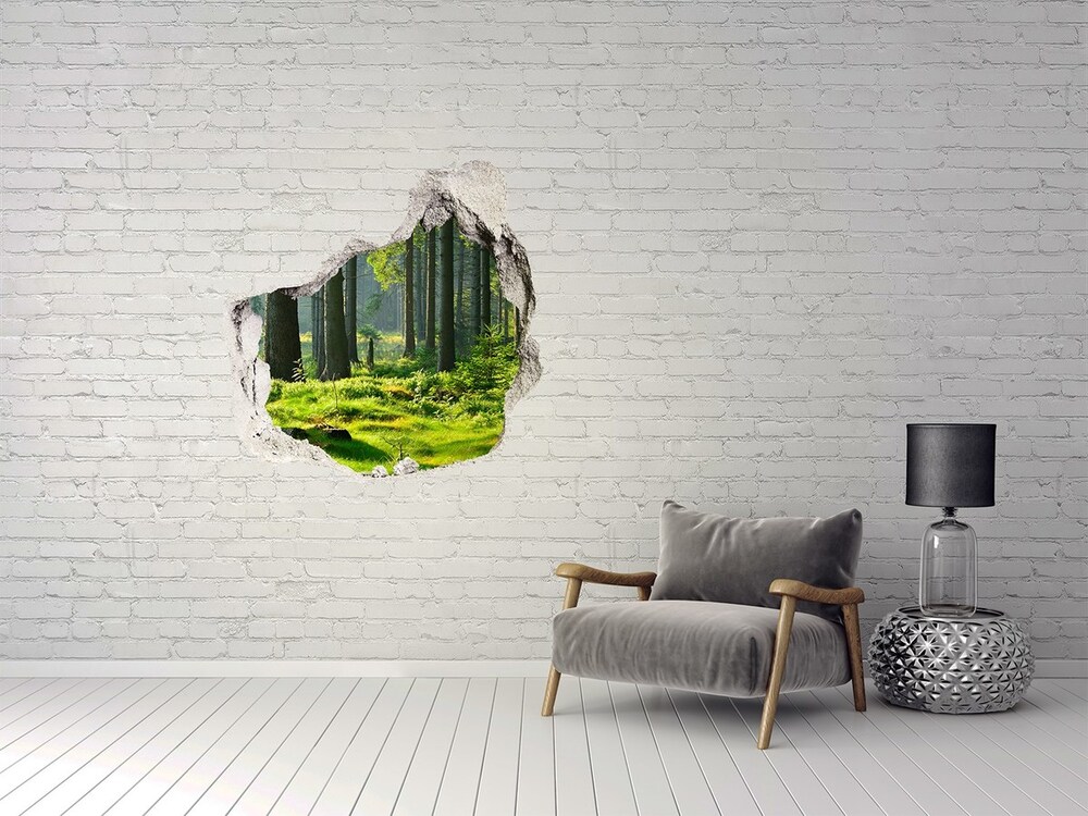 Díra 3D ve zdi na stěnu Smrkový les