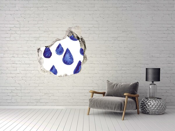 Fototapeta díra na zeď Kapky vody na zdi