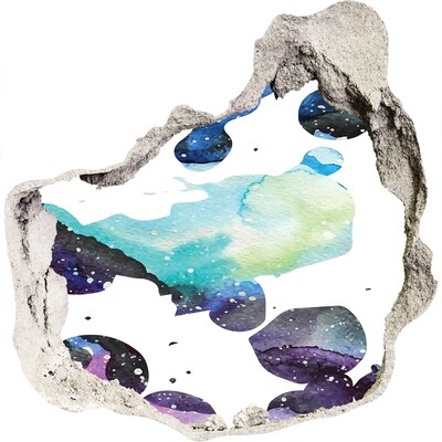 Fototapeta díra na zeď Vesmírná díra ve zdi