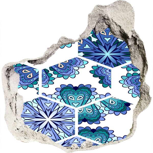 Fototapeta díra na zeď Barevný vzor na zdi