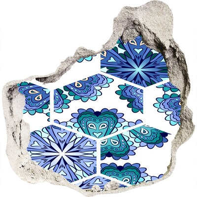 Fototapeta díra na zeď Barevný vzor na zdi