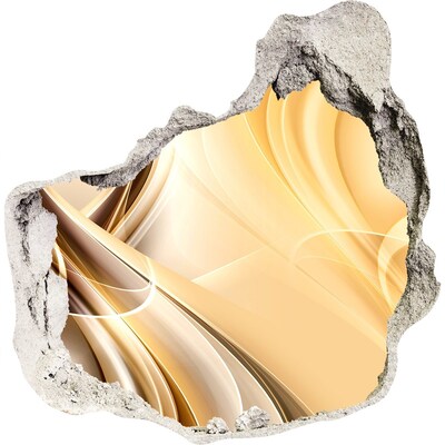 Díra 3D fototapeta nálepka Zlatá abstrakce v díře ve zdi