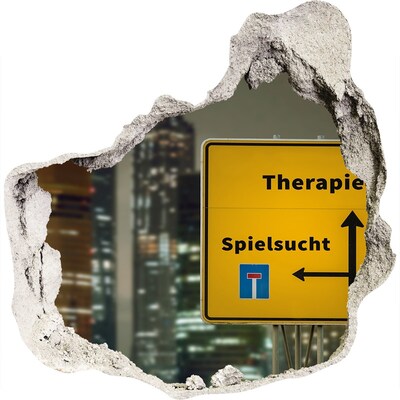 Samolepící díra na stěnu Město v noci s terapeutickým značením