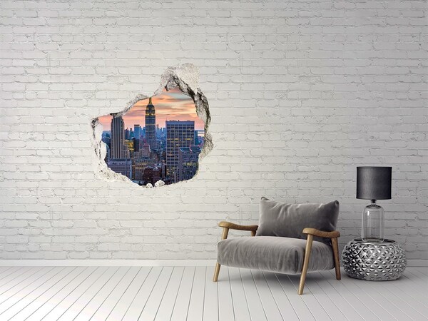 Fototapeta díra na zeď 3D Pohled na New York