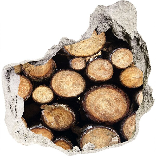 Samolepící nálepka na zeď Dřevo v díře ve zdi