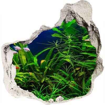 Díra 3D ve zdi nálepka Podvodní svět v akváriu