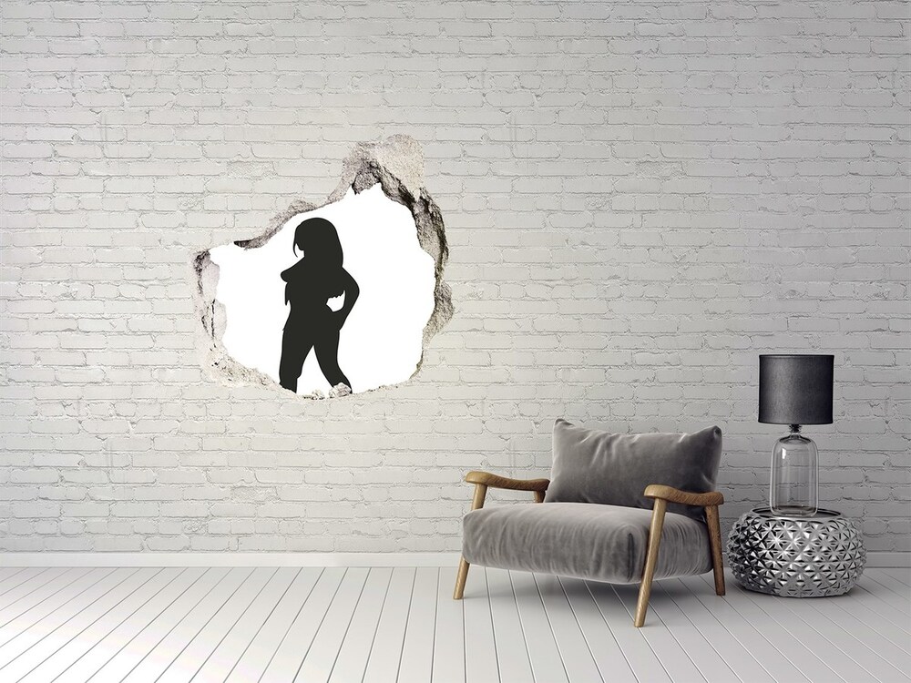Fotoobraz díra na stěnu Silueta ženy