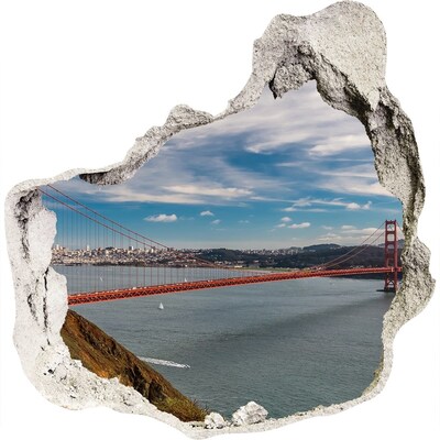 Fototapeta díra na zeď 3D Zlatá brána v San Franciscu