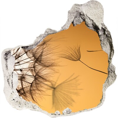 Samolepící nálepka fototapeta Díra ve zdi s jemnými rostlinnými motivy