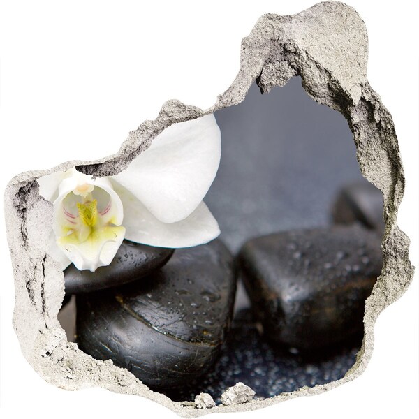 Samolepící nálepka fototapeta Květiny a kameny v lázních