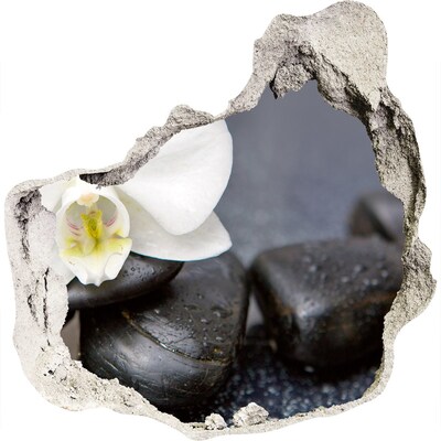 Samolepící nálepka fototapeta Květiny a kameny v lázních