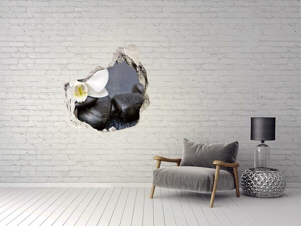 Samolepící nálepka fototapeta Květiny a kameny v lázních