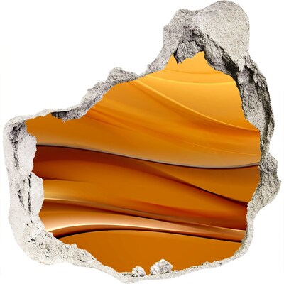 Díra 3D fototapeta nálepka Zlatá vlna ve zdi