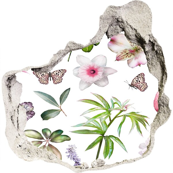 Fototapeta díra na zeď Květinový ráj za zdí