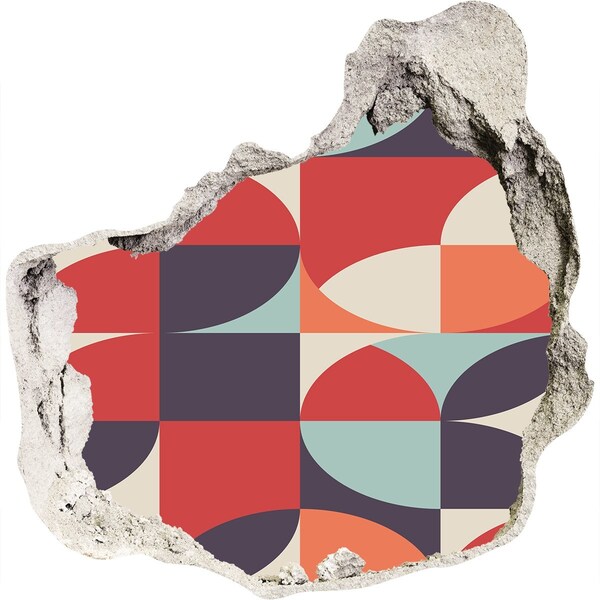 Fotoobraz díra na stěnu Geometrie v troskách