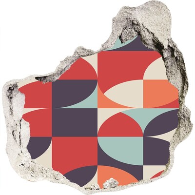 Fotoobraz díra na stěnu Geometrie v troskách