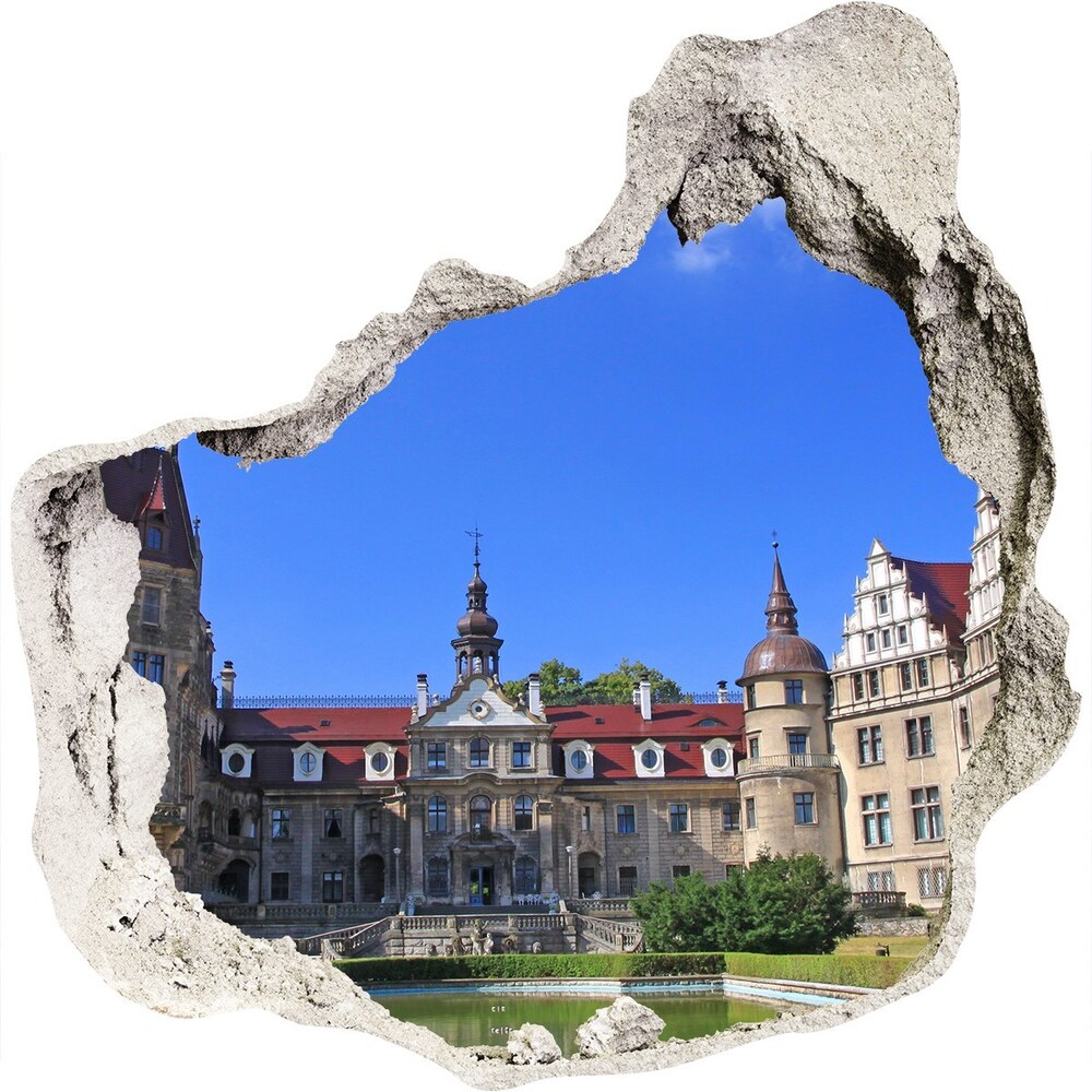 Fototapeta díra na zeď 3D Zámek Mošna Polsko